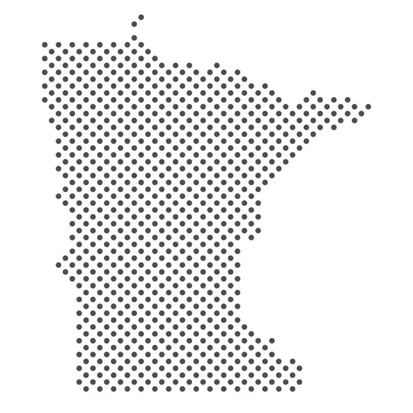 Amerika Nın Minnesota Eyaletinin Noktalı Haritası — Stok fotoğraf