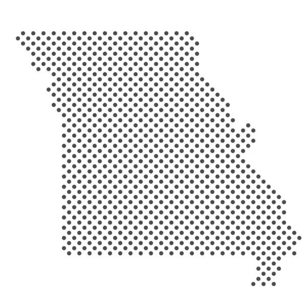 Tečkovaná Mapa Státu Missouri — Stock fotografie