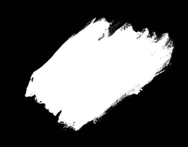 Fehér Piszkos Ecset Textúra Fekete — Stock Fotó