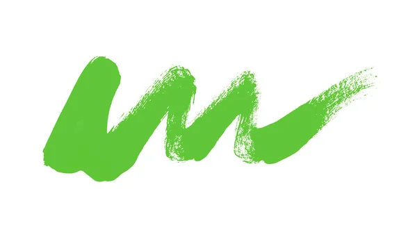 Szkic Ręcznie Rysowanego Zielonego Paska Pędzla — Zdjęcie stockowe