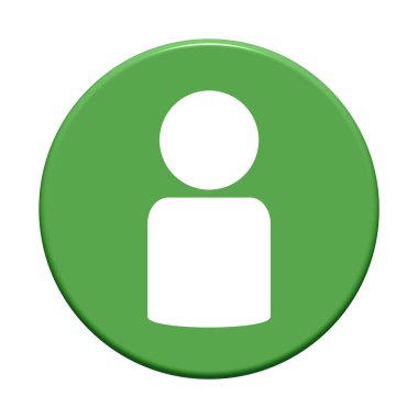 Kullanıcı Hesap simgesine sahip Yeşil Yuvarlak Düğme