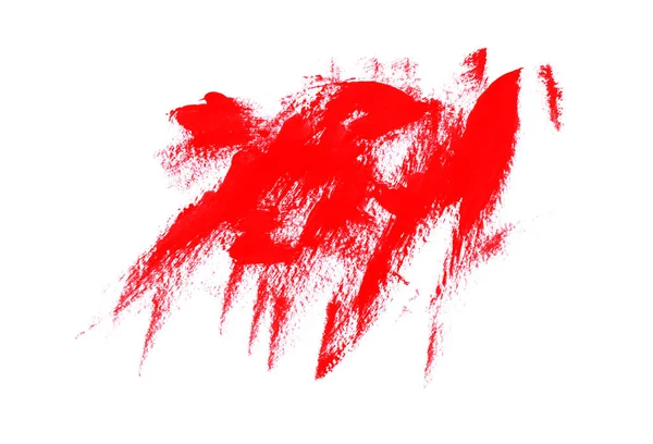非常脏的红色粉刷笔迹 — 图库照片