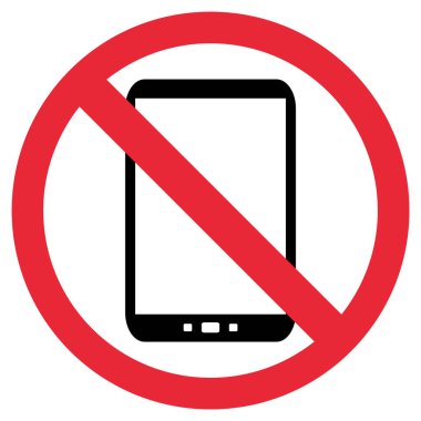 Yasak İmza: Cep telefonlarına burada izin verilmiyor