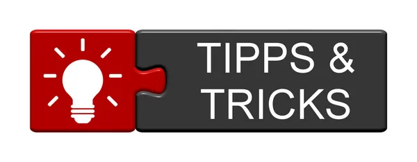 Pusselknapp Tips Och Tricks Tyska — Stockfoto
