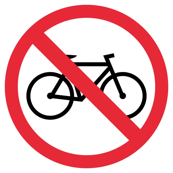 Señal Prohibida Permiten Bicicletas Aquí — Foto de Stock