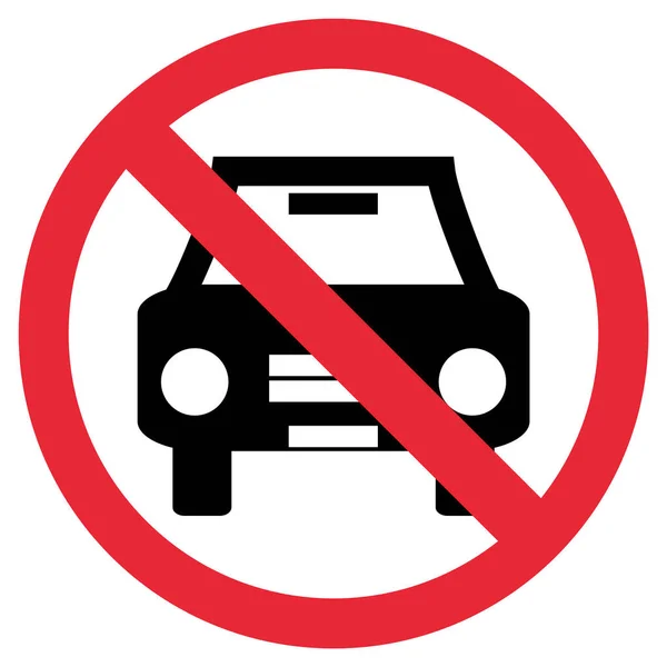 Verbotsschild Hier Dürfen Keine Autos Fahren — Stockfoto