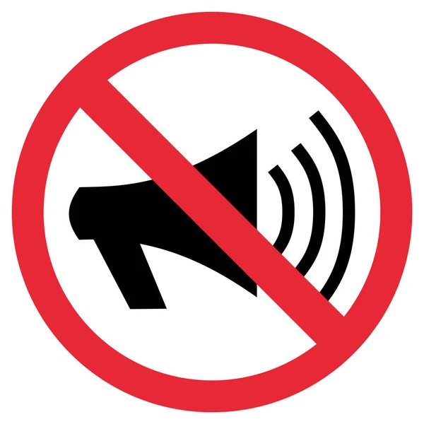 Isyarat Terlarang Suara Dilarang Sini — Stok Foto