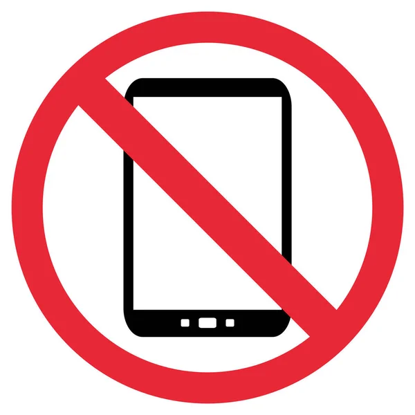 Señal Prohibida Permiten Teléfonos Móviles Aquí — Foto de Stock