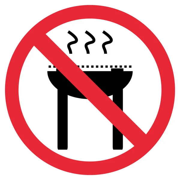 Заборонений Знак Тут Дозволено Барбекю — стокове фото
