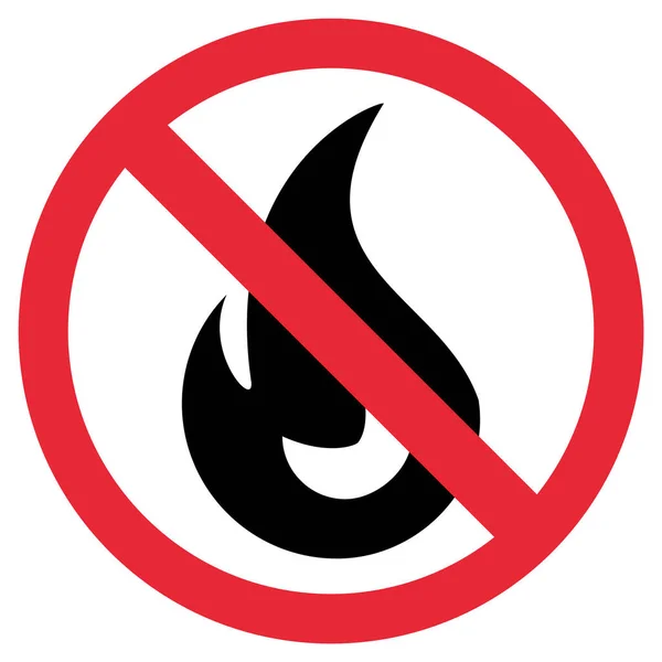 Forbidden Sign Fire Allowed Here — Stock Photo, Image