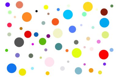 Round circles with happy colors on white backgroundRound circles with happy colors on white background clipart