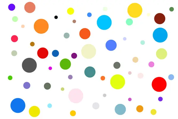 Round circles with happy colors on white backgroundRound circles with happy colors on white background