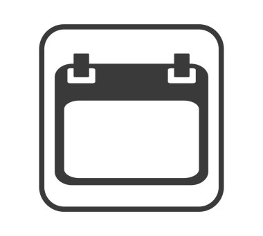 Siyah çerçeveli Takvim Simgesi