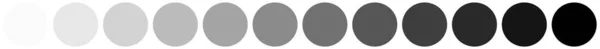 Black Gray Circles Collection Color Transition — Stock Photo, Image