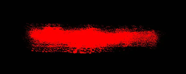 Red Paintbrush Stripe Black Background — Stock Photo, Image