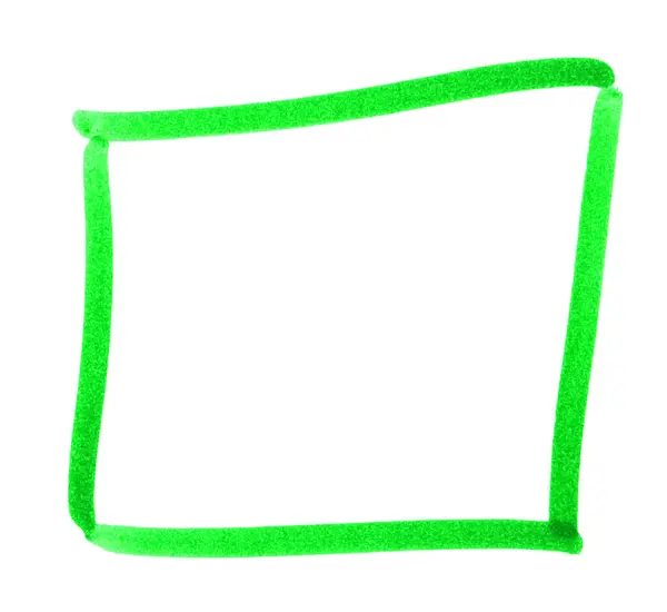 Green Rectangle Painted Pencil — Stock Photo, Image