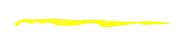 Dirty Yellow Smear Stripe Made Pencil Brush — Stock Photo, Image