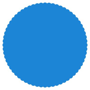 Yuvarlak şekilli boş mavi düğme