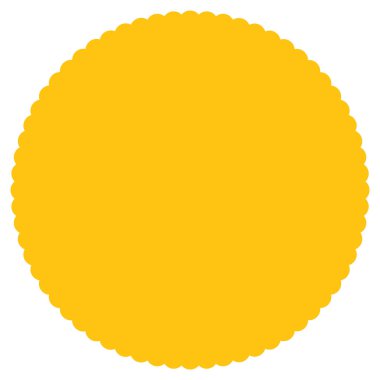 Boş sarı turuncu boş düğme Yuvarlak şekilli