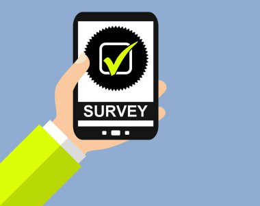 Smartphone ile El Anketi - Düz Tasarım