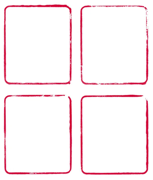 Empty Stencil Frames Red Grunge Color — Stock Photo, Image