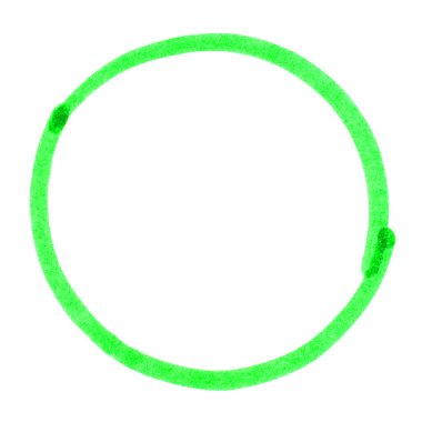 Yeşil kalemle çizilmiş çember çizimi