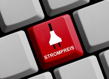 İnternette Almanca Elektrik Fiyatı hakkında bilgi - 3D illüstrasyon