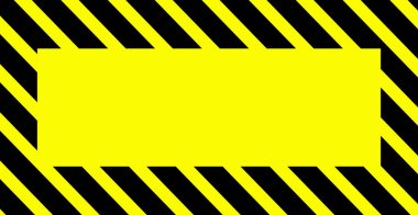 Uyarı işareti şablonu siyah ve sarı