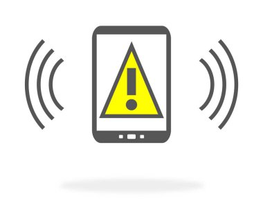 Akıllı telefondan uyarı mesajı - deprem veya doğal afet