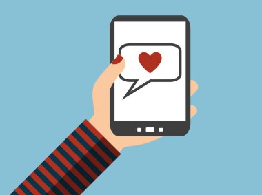 Smartphone: Love and Flirt online - Düz Tasarım