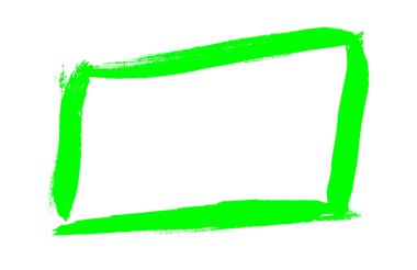 Çerçevenin yeşil renkli el boyaması çizimi