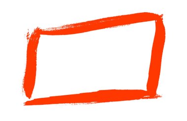 Elle boyanmış çerçeve kırmızı renkte