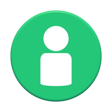 Hesap simgesiyle yuvarlak yeşil düğme