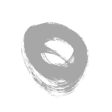 Kirli el boyalı gri fırça darbesi çemberi