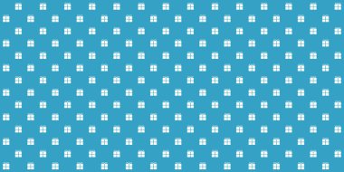 Hediye simgeleri içeren mavi arkaplan veya paket kağıdı