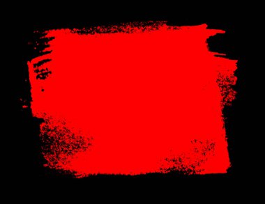 Siyah arkaplanda kırmızı fırça izi