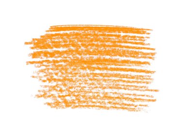 Turuncu renkli çok kirli tebeşir çizimi