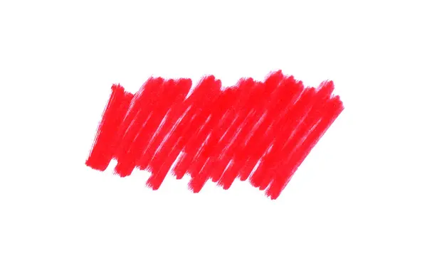 Red Dirty Pencil Scribble White Background — Stock Photo, Image