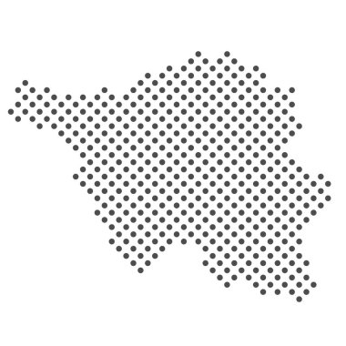 Almanya 'daki Saarlandg federal eyalet haritası.