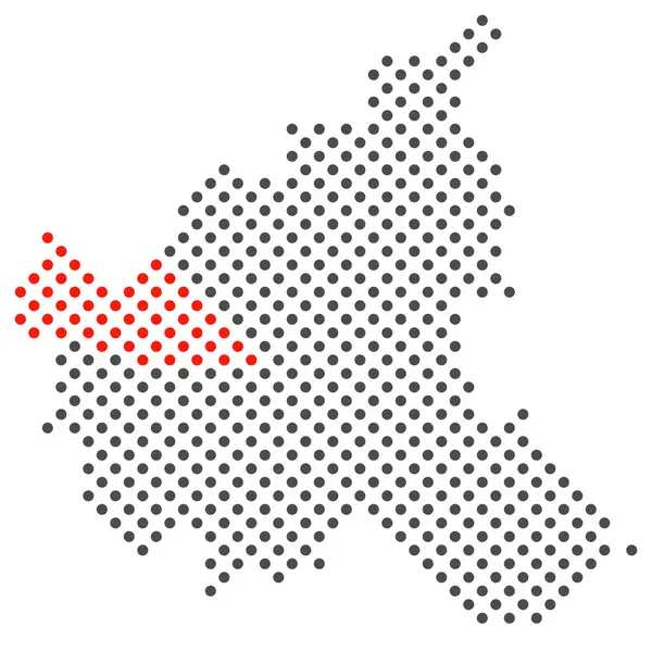 Distrito Altona Hamburgo Mapa Simples Com Pontos — Fotografia de Stock