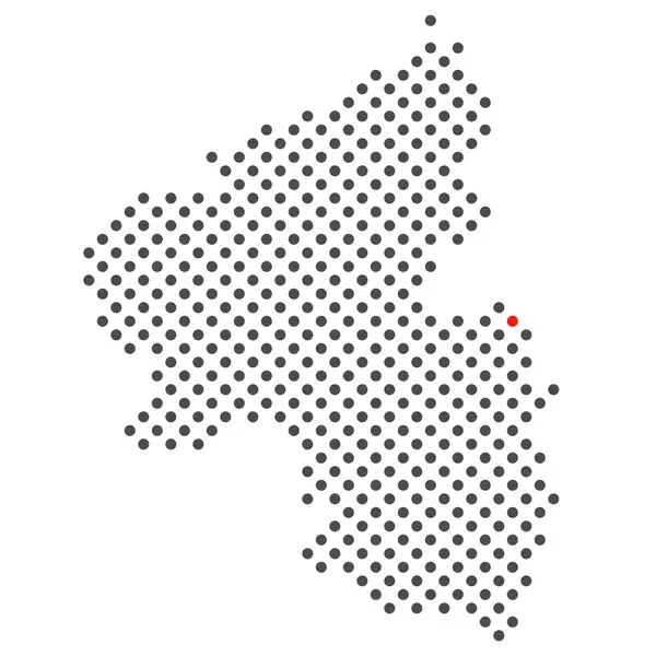 City Mainz Germany Map Dots Federal State Rheinland Pfalz — Stock Photo, Image