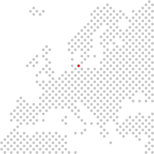 City Copenhagen Denmark Simple Dotted Map Europe Red Position — Stock Photo, Image
