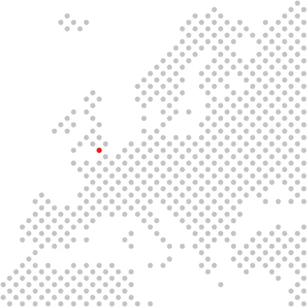 City London England Mapa Pontilhado Simples Europa Com Posição Vermelha — Fotografia de Stock