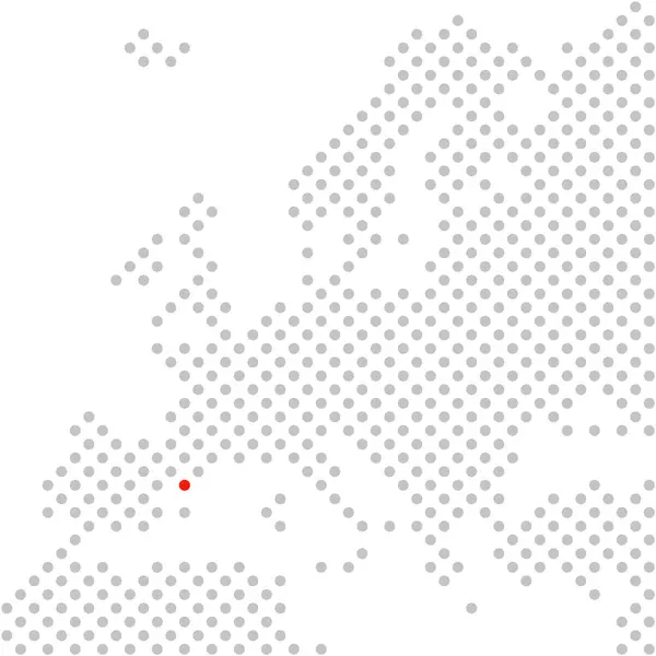 Cidade Barcelona Espanha Mapa Pontilhado Simples Europa Com Posição Vermelha — Fotografia de Stock