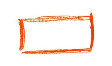 Kırmızı turuncu renkli el boyası bir çerçeve.