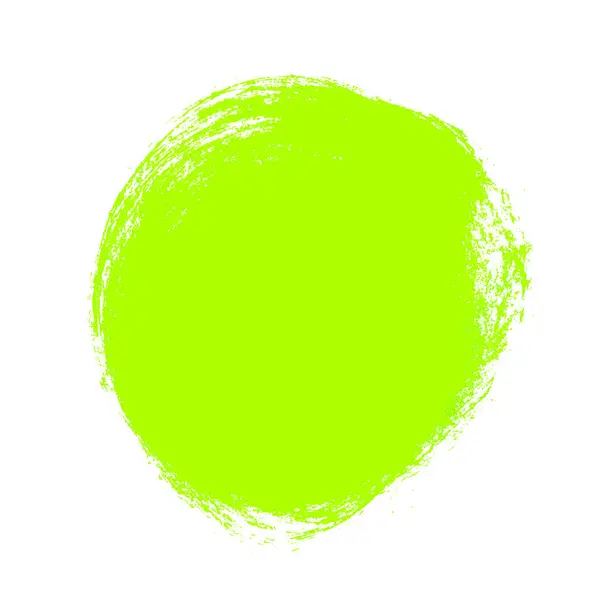 Sketch Light Green Paintbrush Circle Button Template — Stock Photo, Image