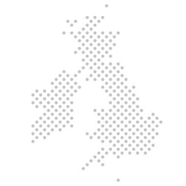 Büyük Britanya 'nın gri noktalı basit haritası