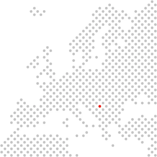 Stadt Bekgrad Serbien Einfache Gepunktete Europakarte Mit Roter Position Stockbild