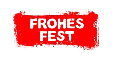 Kırmızı grunge bayrağı Alman dilinde Mutlu Noeller gösteriyor