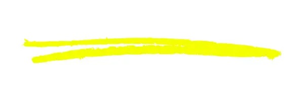 Yellow Painted Stroke White Background — Stock Photo, Image